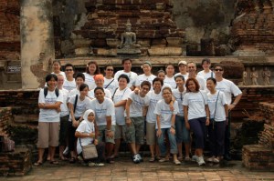Claire at a train the trainer in Sukhothai, Thailand