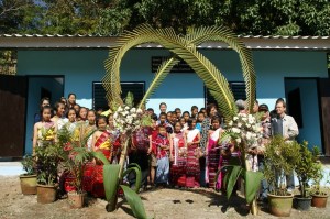 Opening dormitory at mountain school